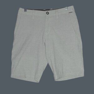 Volcom True To This Shorts Mens Size 28 Skate Surf Beach Gray Hybrid Preppy